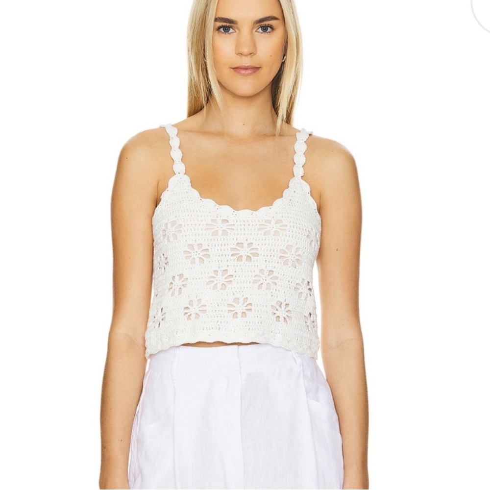 Line & Dot Off White Crochet Lace Top